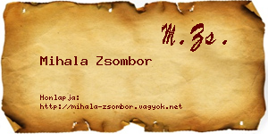 Mihala Zsombor névjegykártya